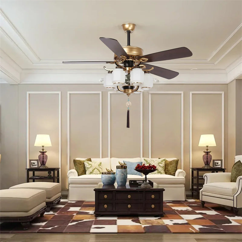 Heritage Regal Chandelier Fan with Remote Control