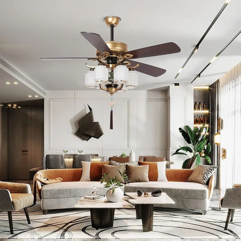 Heritage Regal Chandelier Fan with Remote Control