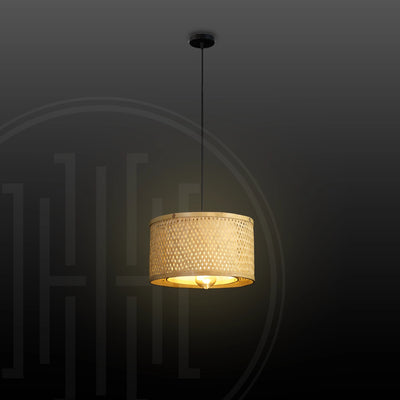 Zen Circle Bamboo Hanging Light