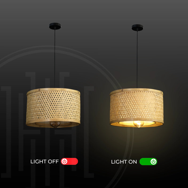 Zen Circle Bamboo Hanging Light