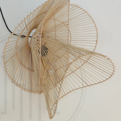 Zen Wave Bamboo Hanging Light