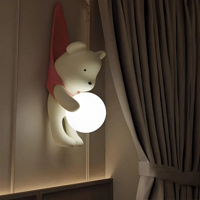Blush Bear Wall Light