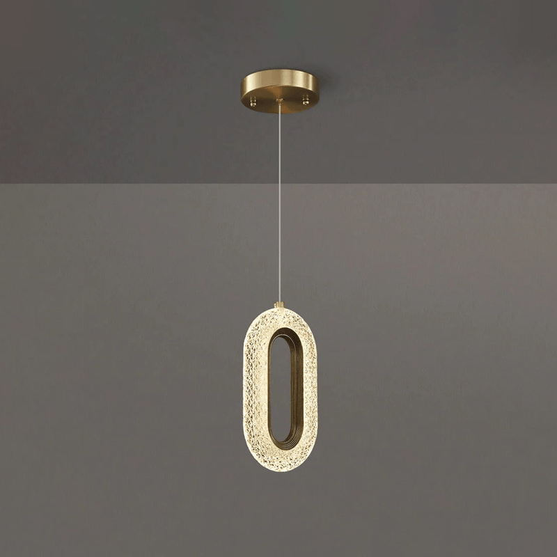Crystal Wormhole Oval Pendant Lamp