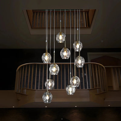 Ordo Staircase Long Glass Chandelier