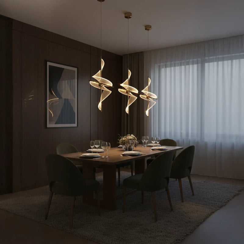 Twin Spiral Luxe Hanging Light