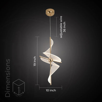 Twin Spiral Luxe Hanging Light