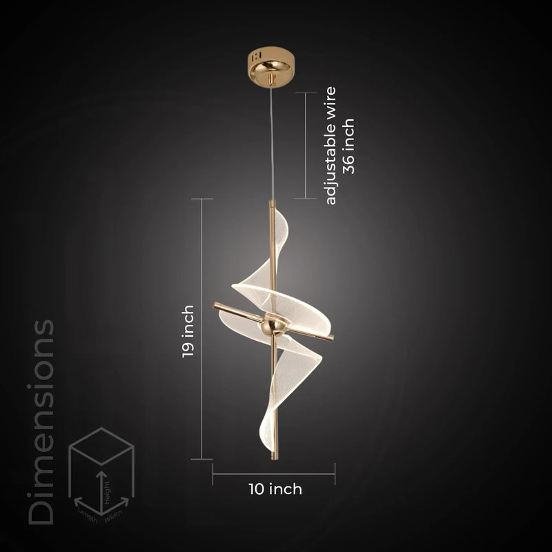 Twin Spiral Luxe Hanging Light