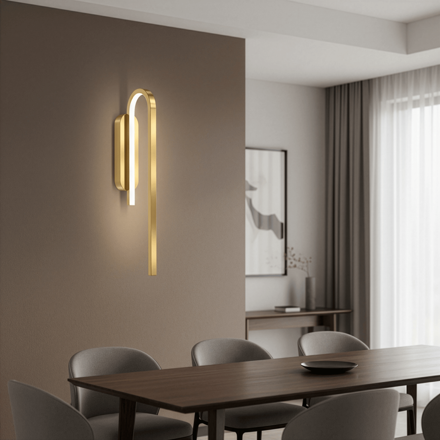 Streamline Arc Wall Light – Modern Minimal Luxury Wall Lamp for Home ...