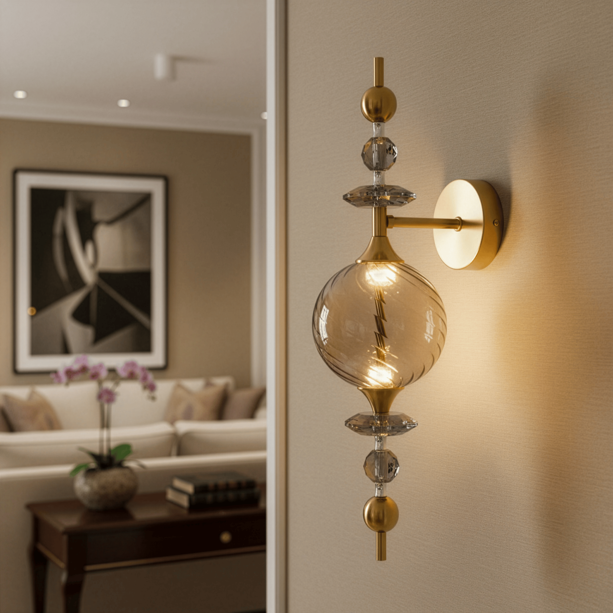 Twilight Opal Wall Light – Luxury Opal Glass LED Sconce – Harold ...