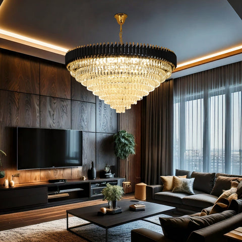 Black Mamba Round Chandelier - Alexa Enabled