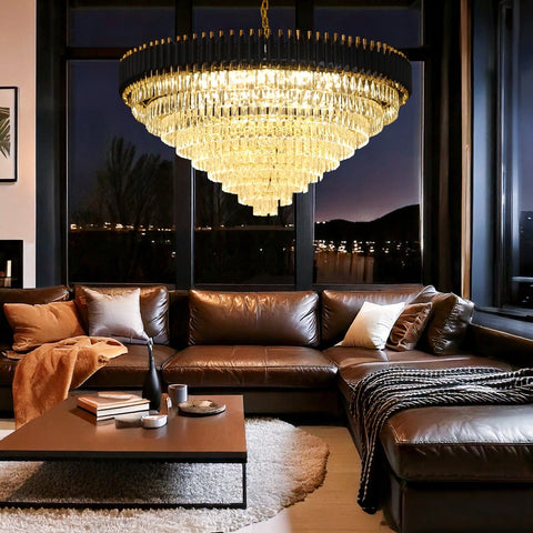 Black Mamba Round Chandelier - Alexa Enabled