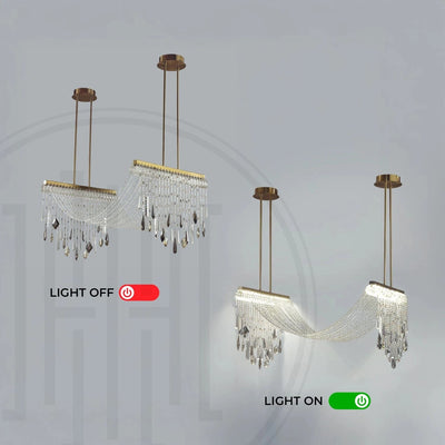 Crystal Draper Chandelier