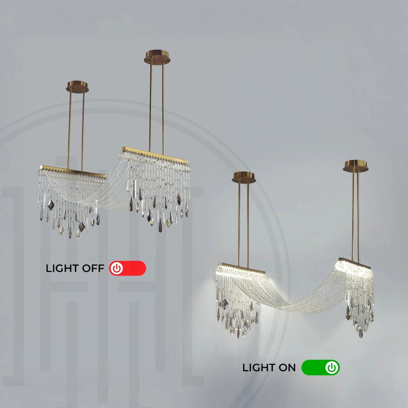 Crystal Draper Chandelier