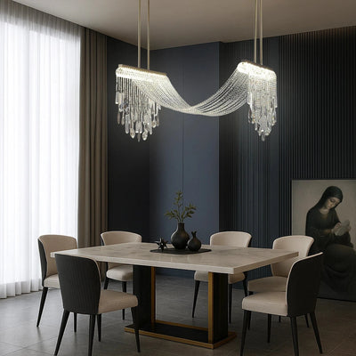 Crystal Draper Chandelier