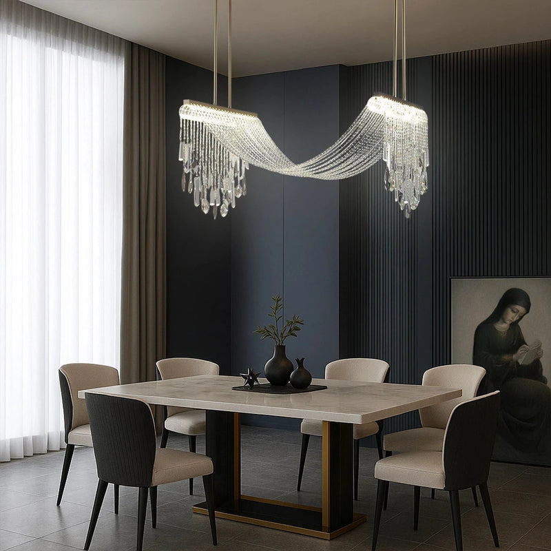Crystal Draper Chandelier