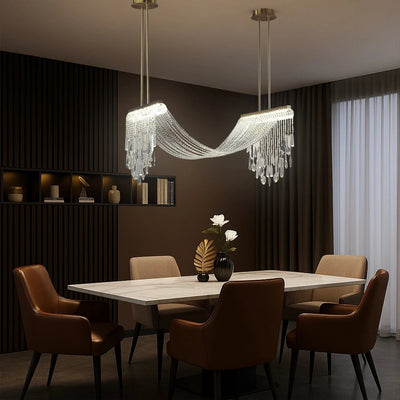 Crystal Draper Chandelier