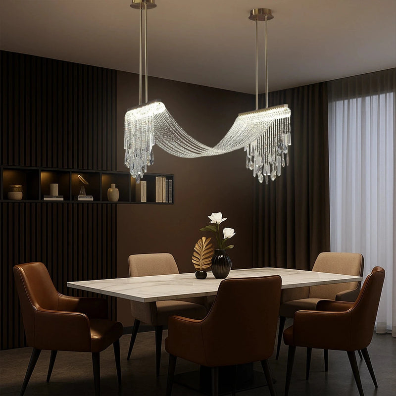Crystal Draper Chandelier
