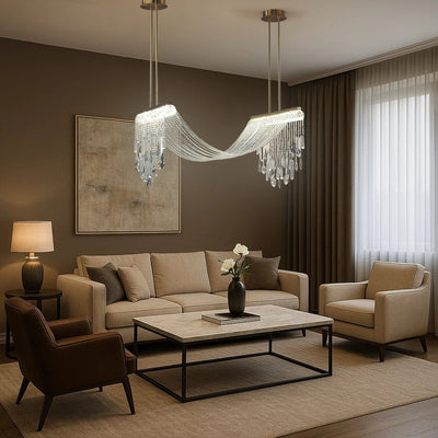 Crystal Draper Chandelier