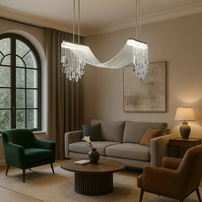 Crystal Draper Chandelier