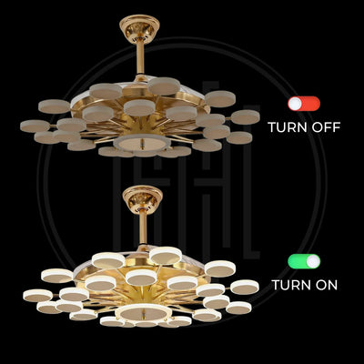 Cosmo Ring Chandelier Fan with Remote Control