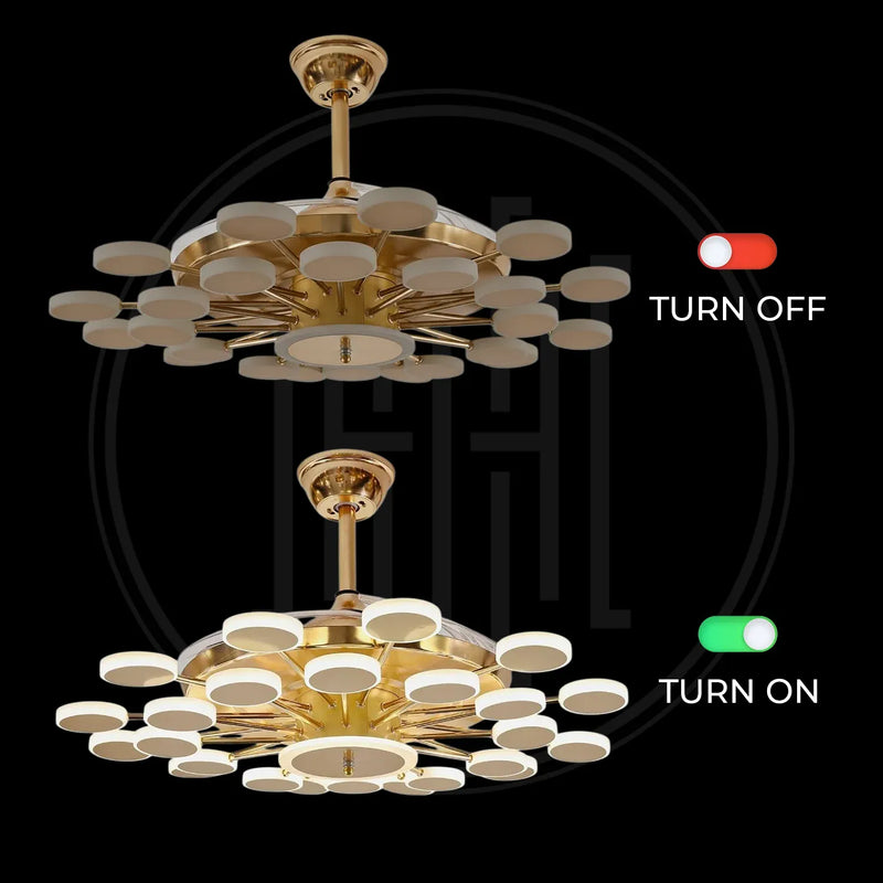 Cosmo Ring Chandelier Fan with Remote Control