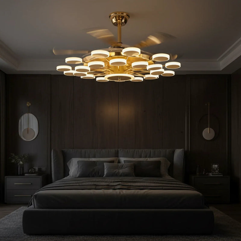 Cosmo Ring Chandelier Fan with Remote Control