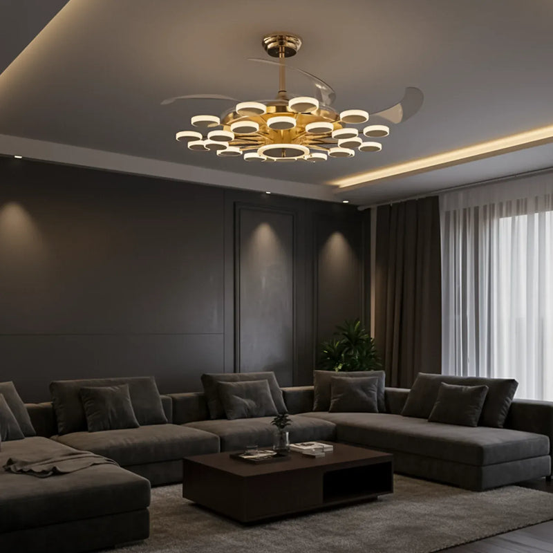 Cosmo Ring Chandelier Fan with Remote Control