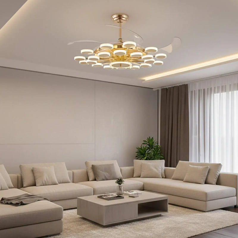 Cosmo Ring Chandelier Fan with Remote Control