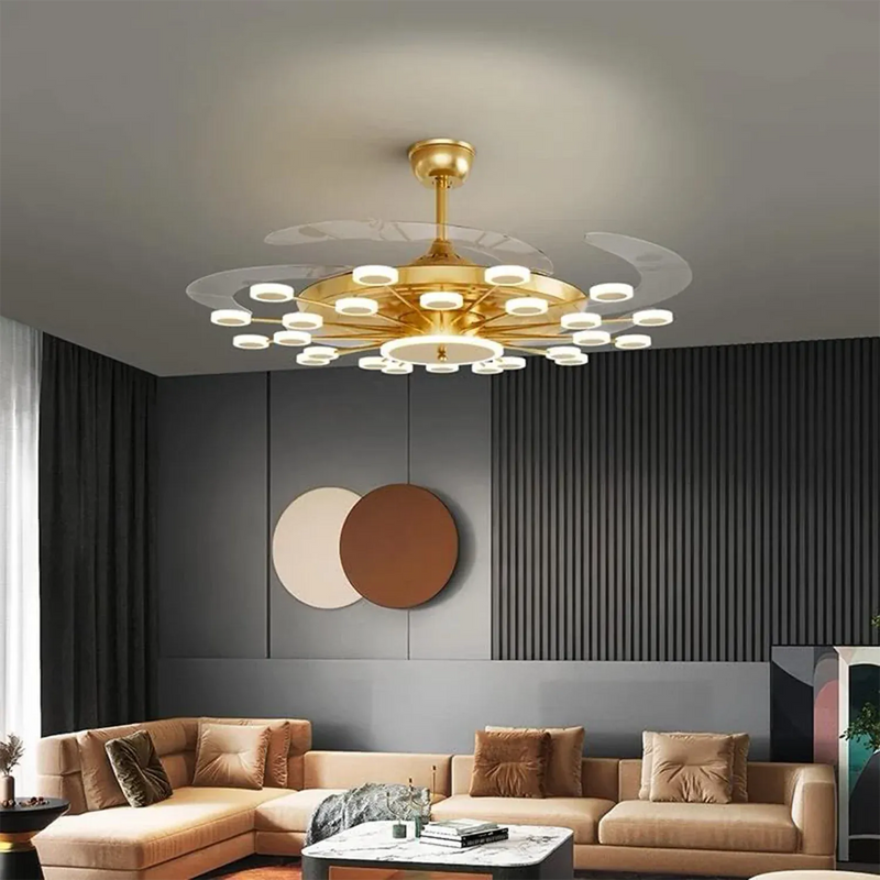 Cosmo Ring Chandelier Fan with Remote Control