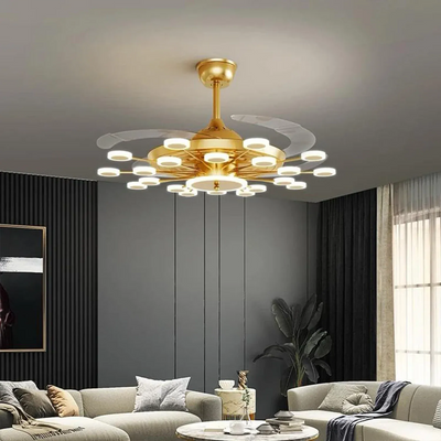 Cosmo Ring Chandelier Fan with Remote Control