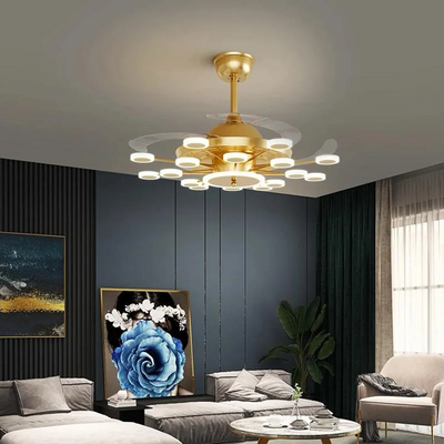 Cosmo Ring Chandelier Fan with Remote Control