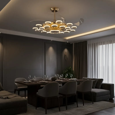 Cosmo Ring Chandelier Fan with Remote Control