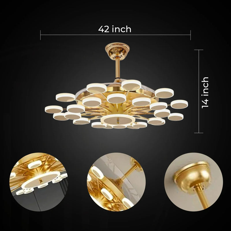 Cosmo Ring Chandelier Fan with Remote Control
