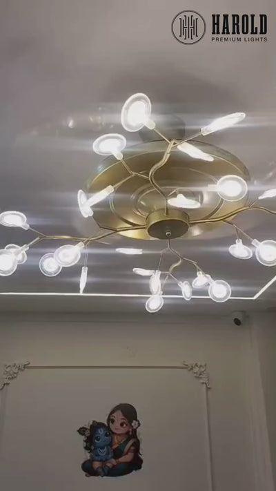 Blaze Chandelier Ceiling Fan with Remote Control