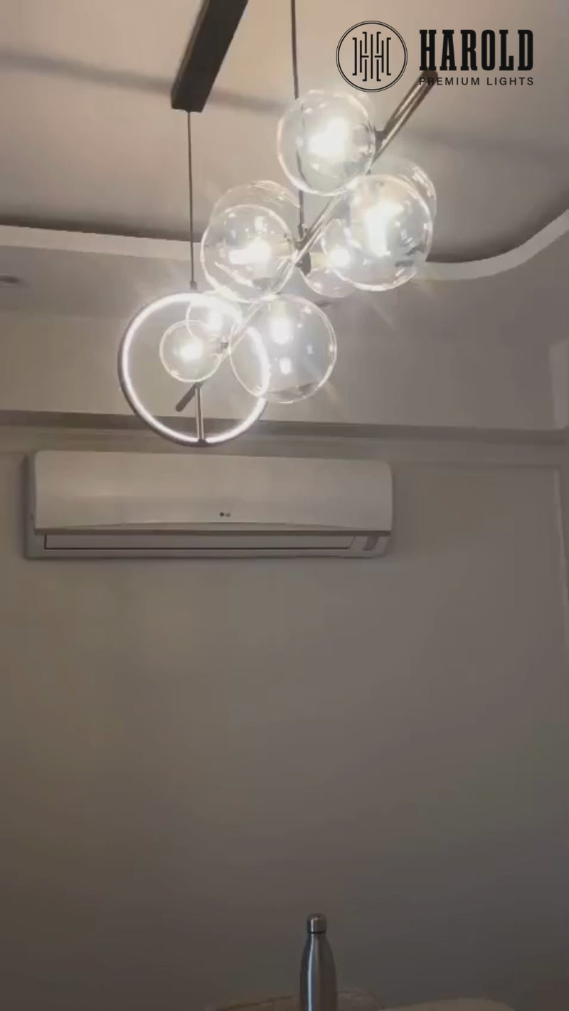 Modern Bubble Glass Chandelier