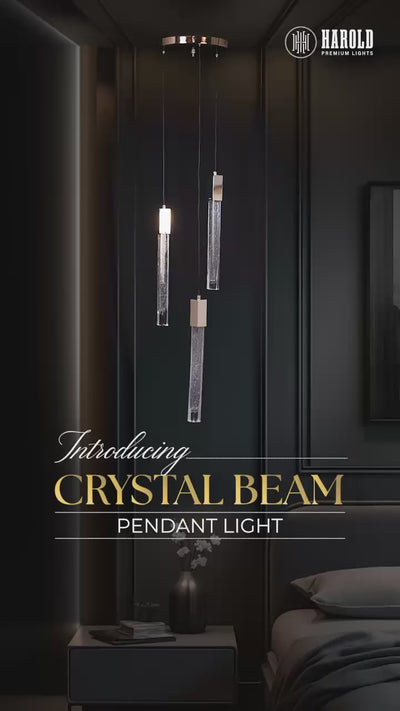 Crystal Beam Temple Light - Hanging Light for Pooja Room