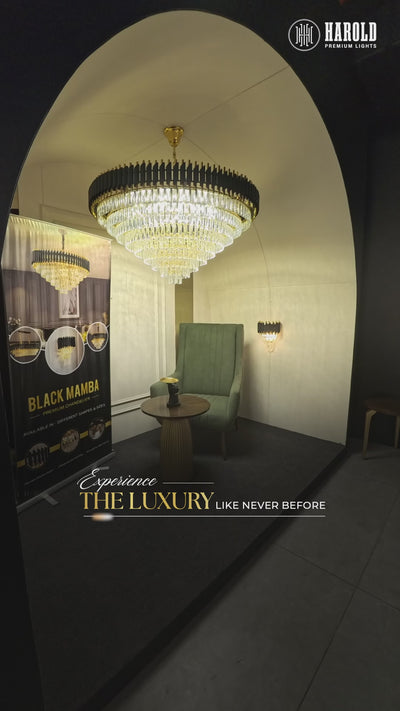 Black Mamba Round Chandelier - Alexa Enabled