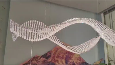 Crescendo Wave Crystal Dining Chandelier