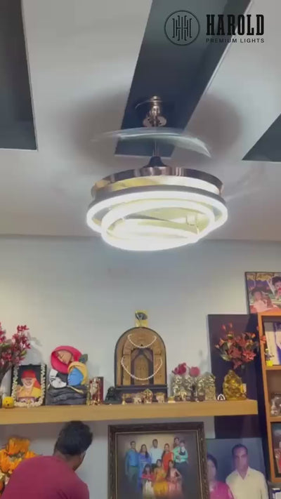Trinity Nezha Chandelier Ceiling Fan with Remote Control