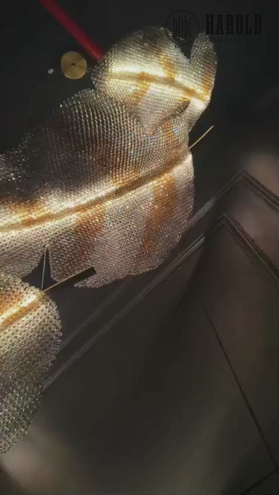 Raffia Orbifolia Radiance Chandelier