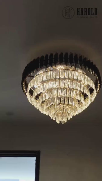 Black Mamba Round Chandelier - Alexa Enabled