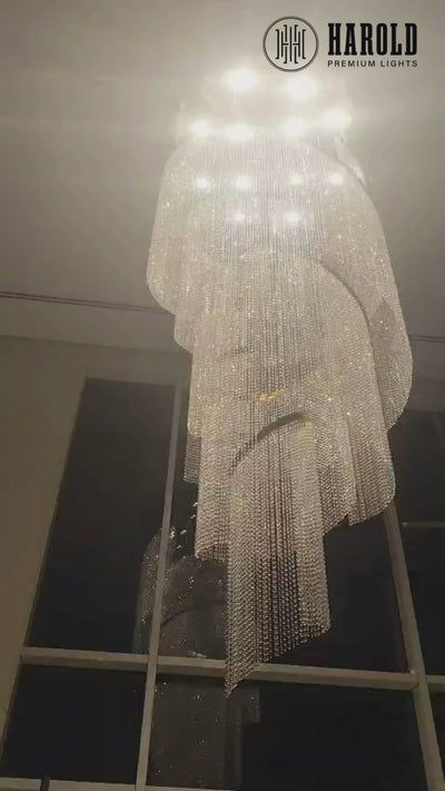 Luxuriosa Long Crystal Chandelier
