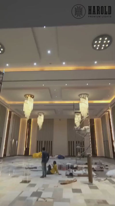 Luxuriosa Long Crystal Chandelier