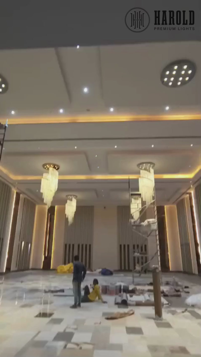 Luxuriosa Long Crystal Chandelier