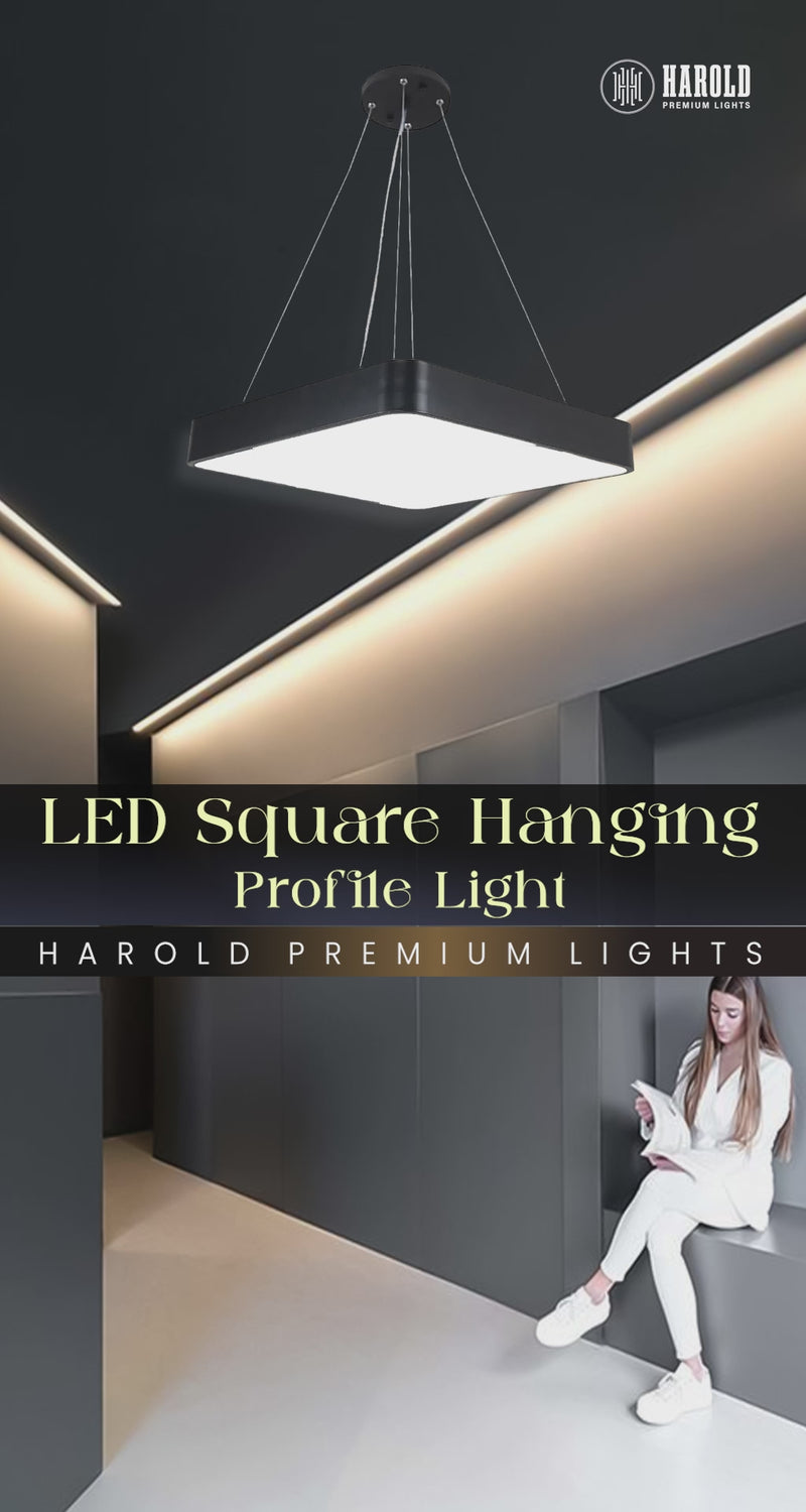 LED Solid Square Hanging Profile Light