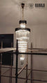 Black Geminus Long Crystal Chandelier