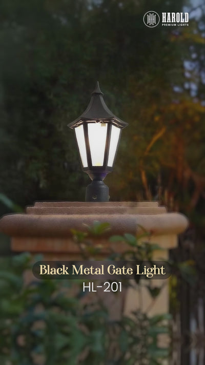 Black Metal Gate Light HL-201