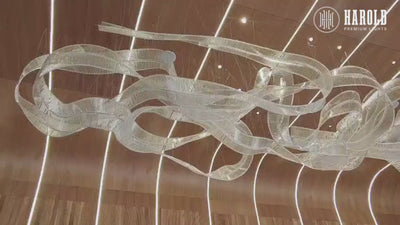 Infinity Ribbon Crystal Chandelier