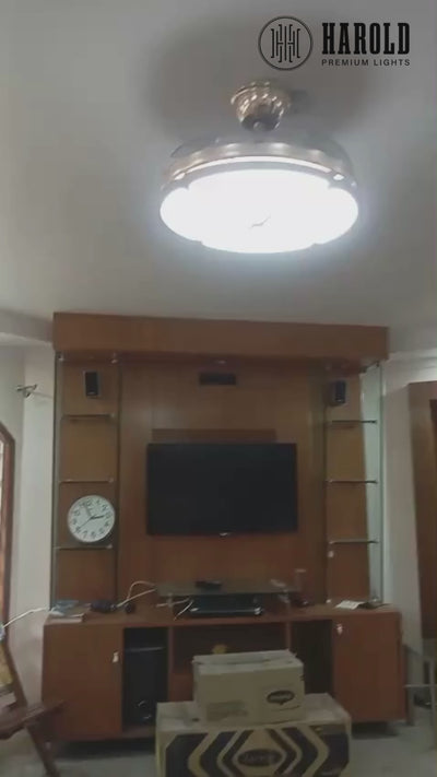 Invisible Chandelier Ceiling Fan with Remote Control