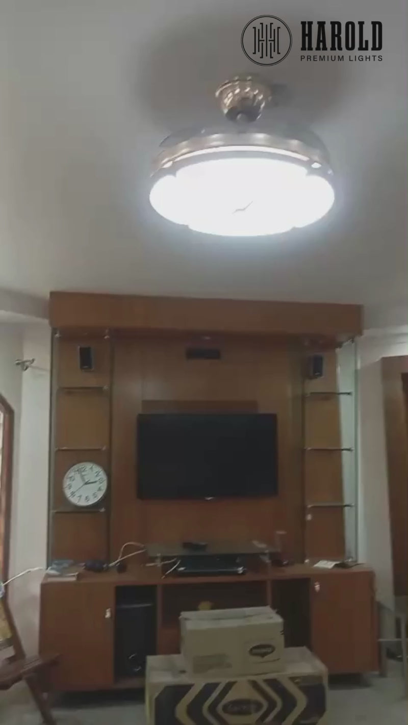Invisible Chandelier Ceiling Fan with Remote Control